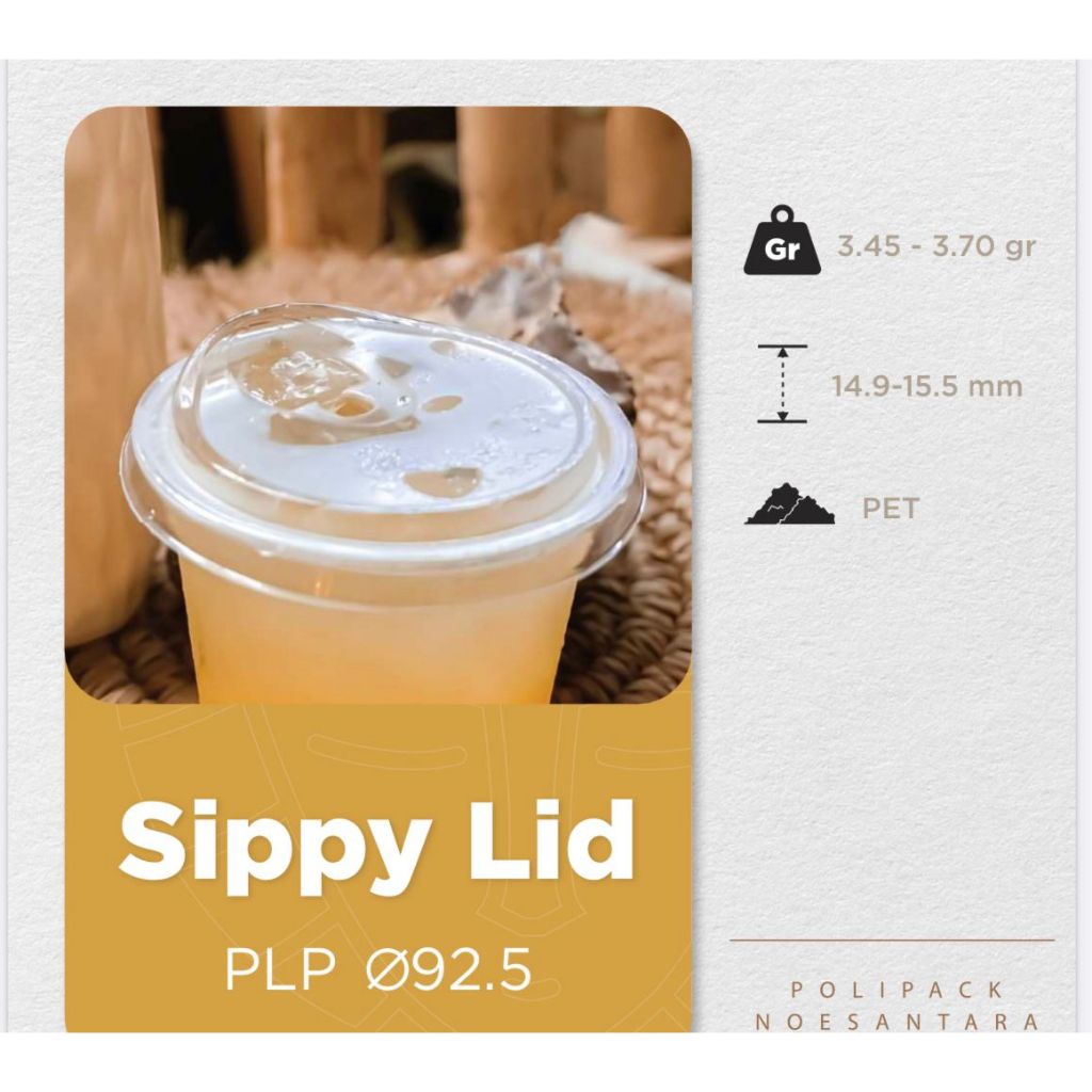 Cup PET PLP Polipack 12oz oval 14oz datar tutup strawless Tebal