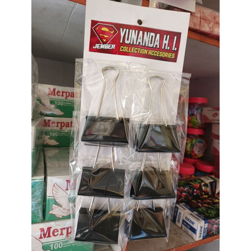 

1 RENTENG ISI 6 BINDER CLIPS UKURAN 300/JEPIT KLIP/JEPIT BUKU