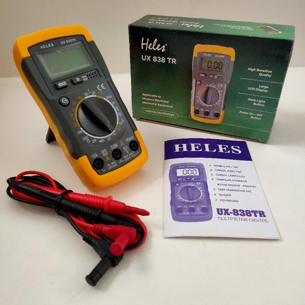 Multitester Heles Digital UX 838 TR Multimeter Digital Heles UX 838 TR Avometer Heles UX 838 TR