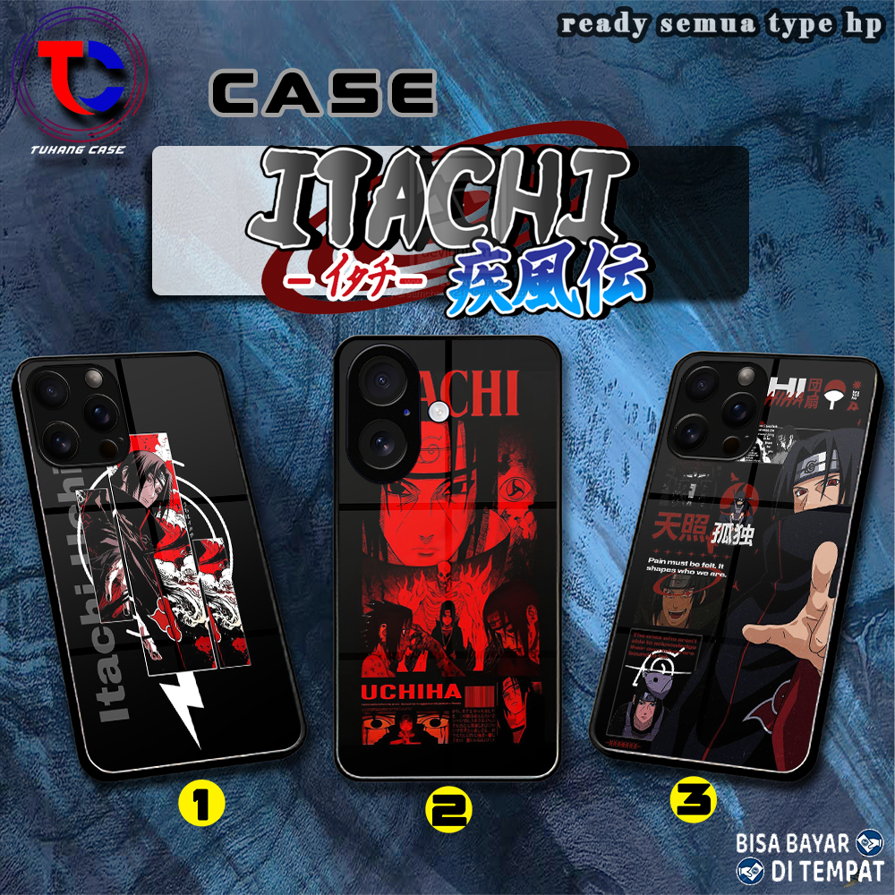 Uchiha Itachi Softcase Glass - Softcase Glossy - Softcase Kaca  Iphone samsung xiaomi redmi oppo ite