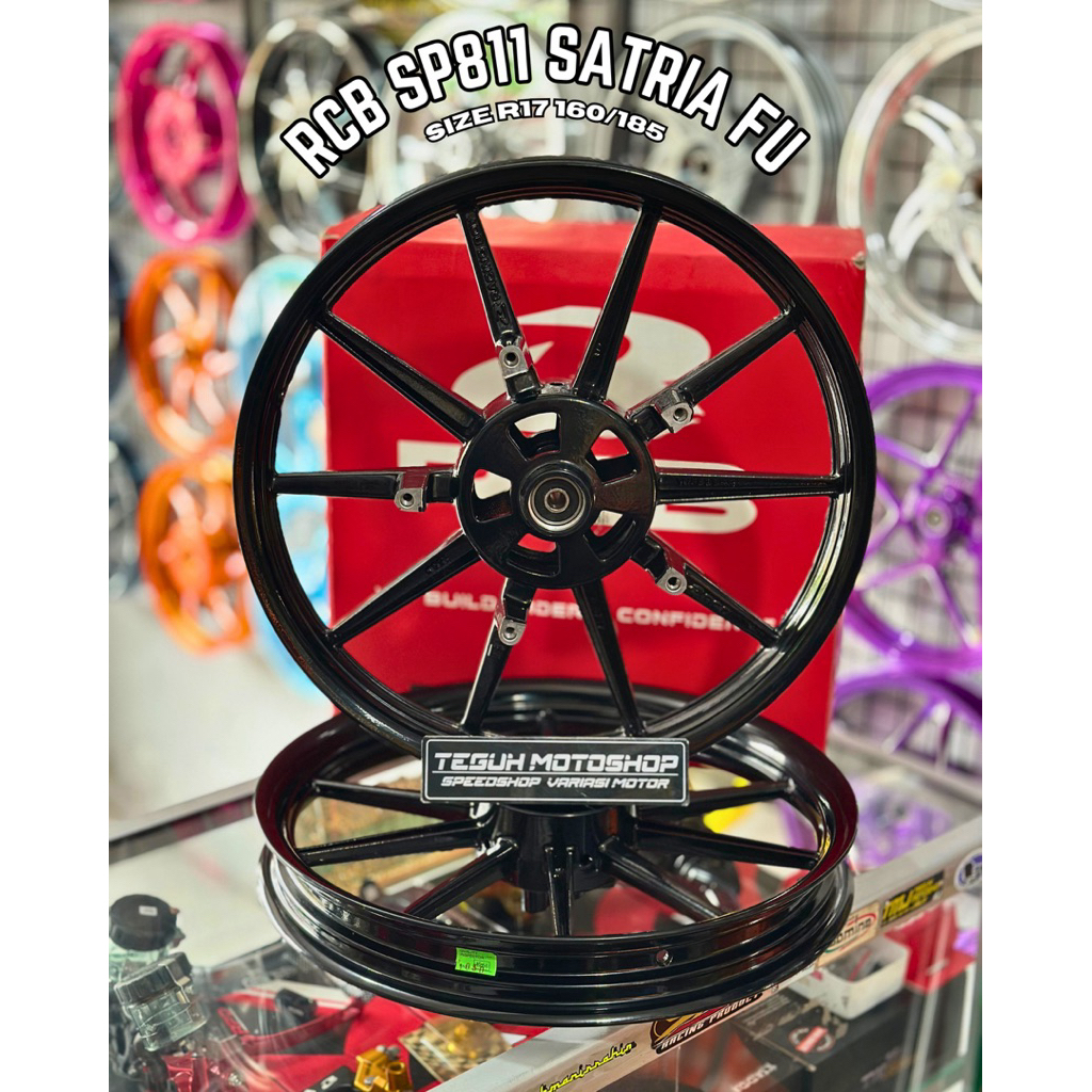 VELG RACING RCB SP811 OLD SUZUKI SATRIA FU 150 UKURAN 160/185-17 DEPAN BELAKANG ORIGINAL RCB