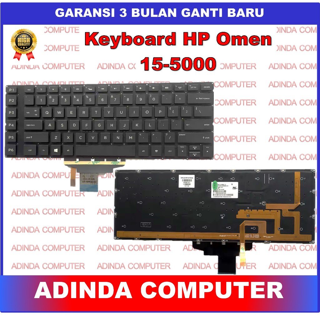 Keyboard HP OMEN Gaming Notebook 15-5000 15-5015TX 15-5024TX 15-5108TX 15T-5000 15T-5100