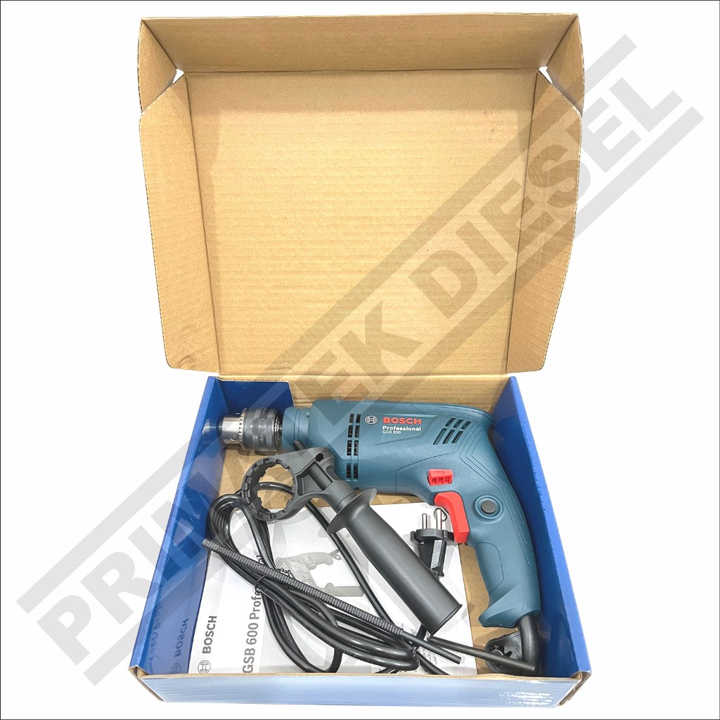 (BOSCH GSB-600) Mesin Bor Tangan 13mm BOSCH GSB600 / Impact Drill Mesin Bor Listrik Kayu Besi Beton 