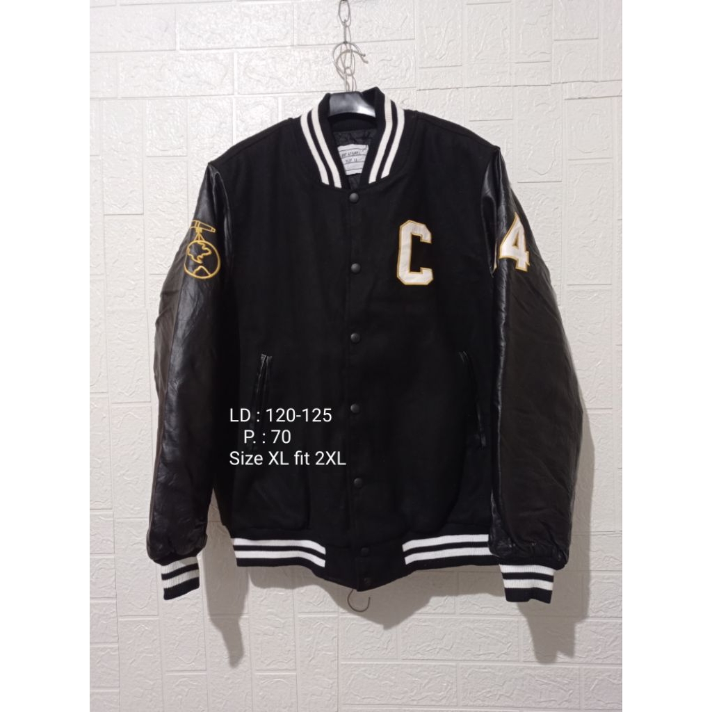 Jaket baseball wol keren