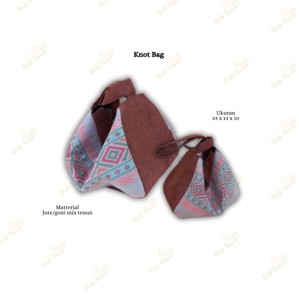 Knot bag tenun tas simpul | Raki Tenun | Tas | kain tenun