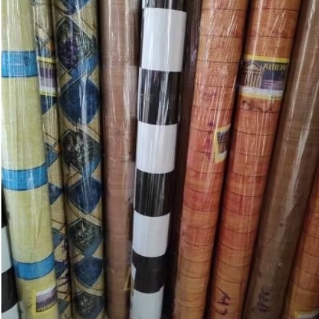 karpet alas meja tebal/alas meja plastik tebal motif meteran