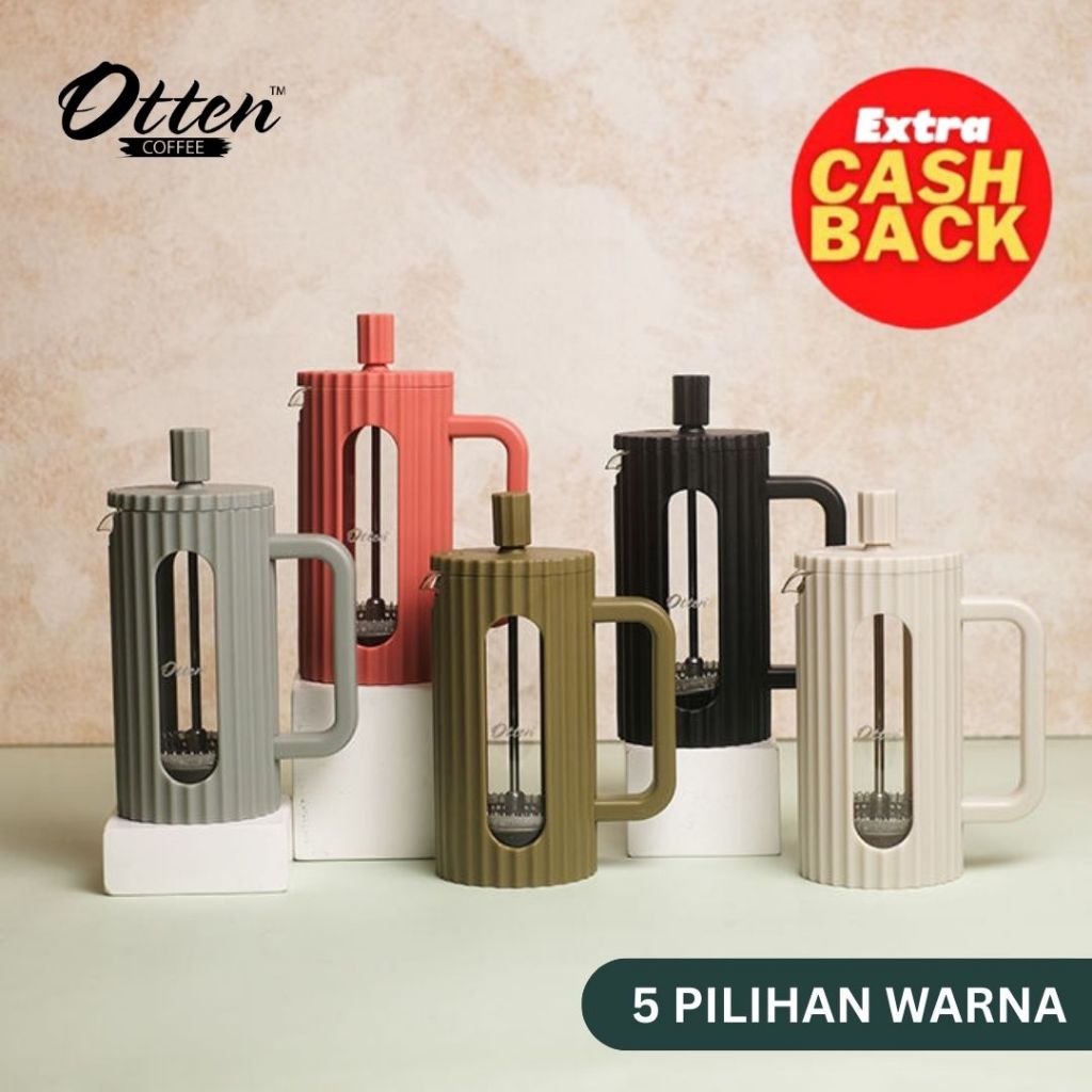 TERLARIS Kaia French Press Coffee Maker 350ml - Otten Coffee Tea Plunger Glass / Alat Seduh Kopi