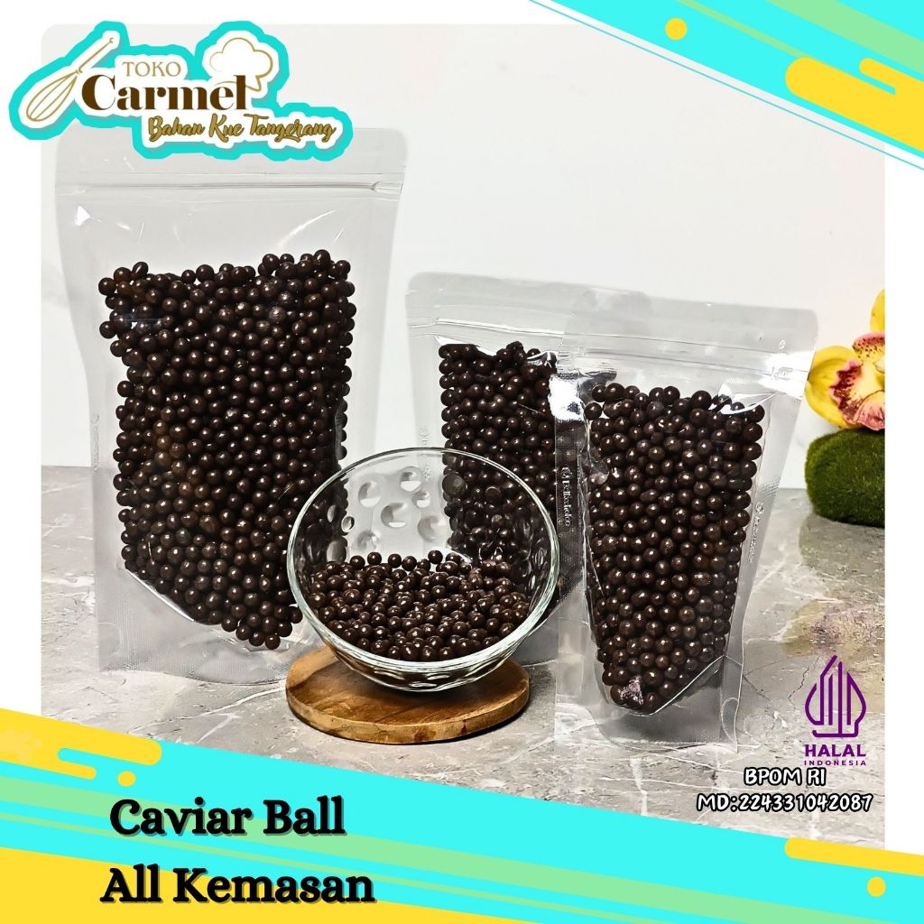 Caviar Coklat Butir 1kg Ekonomis - Crispy Ball Coklat Ekonomis Topping Donat 2