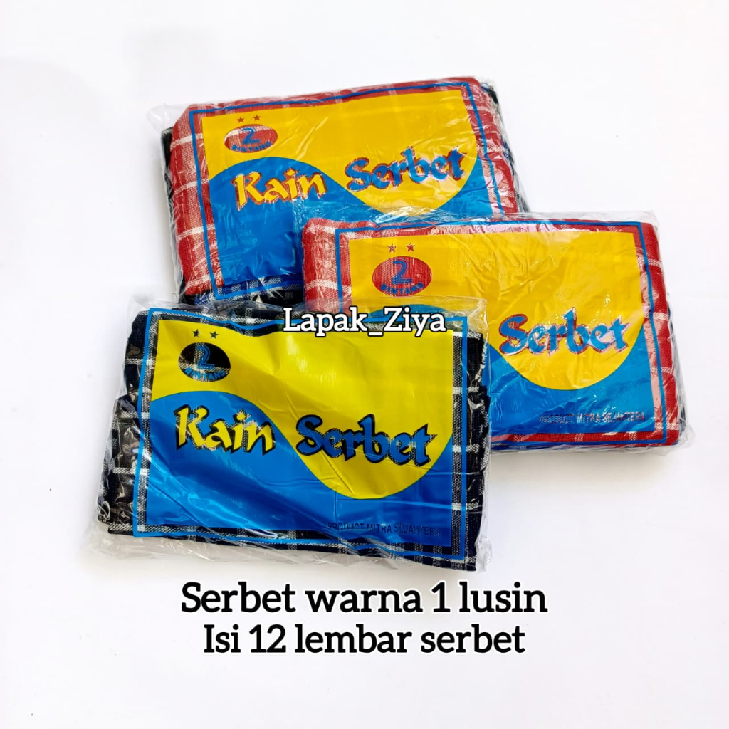 LAP SERBET WARNA LUSINAN | LAP SERBET DAPUR | LAP SERBET | LAP SEBAGUNA | SERBET MAKAN | SERBET TEBA
