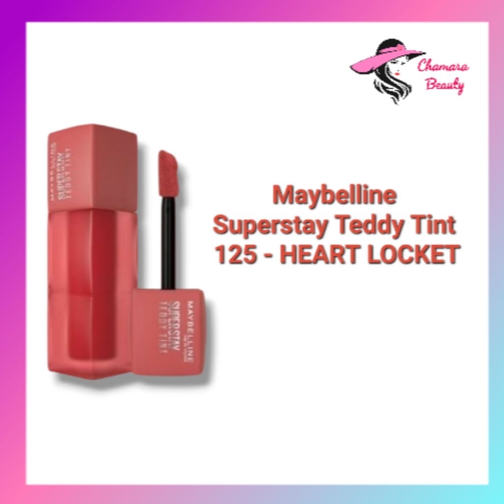 Maybelline Superstay Teddy Tint 125 - HEART LOCKET,liptint maybelline,maybeline teddy,lipcream maybe