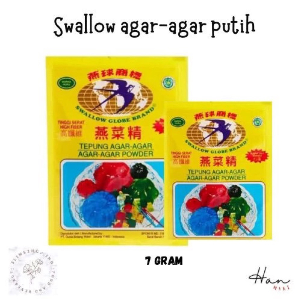 

Swallow agr agar putih 7gr