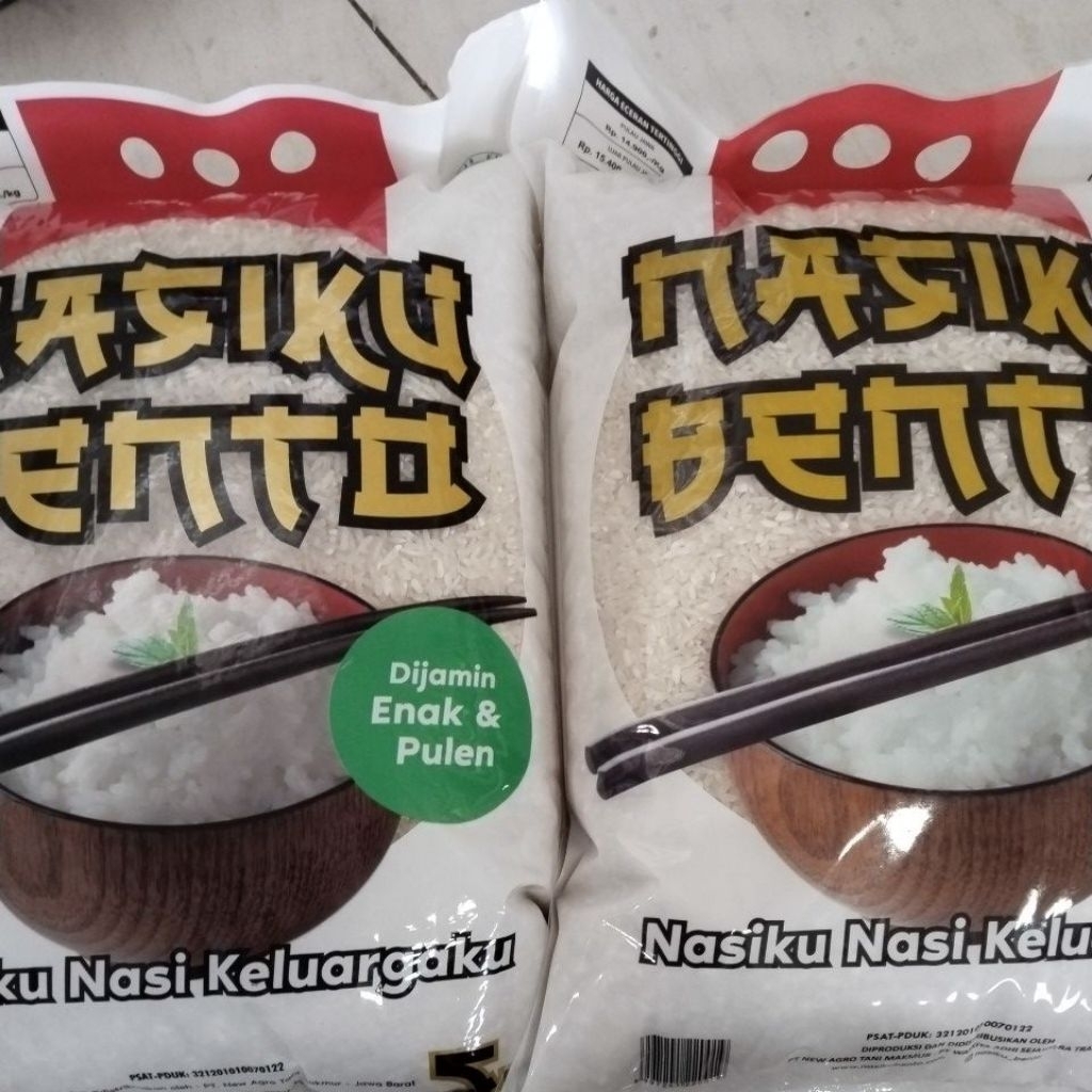 

Beras Merk NASIKU BENTO bundling 2x5kg free ongkir