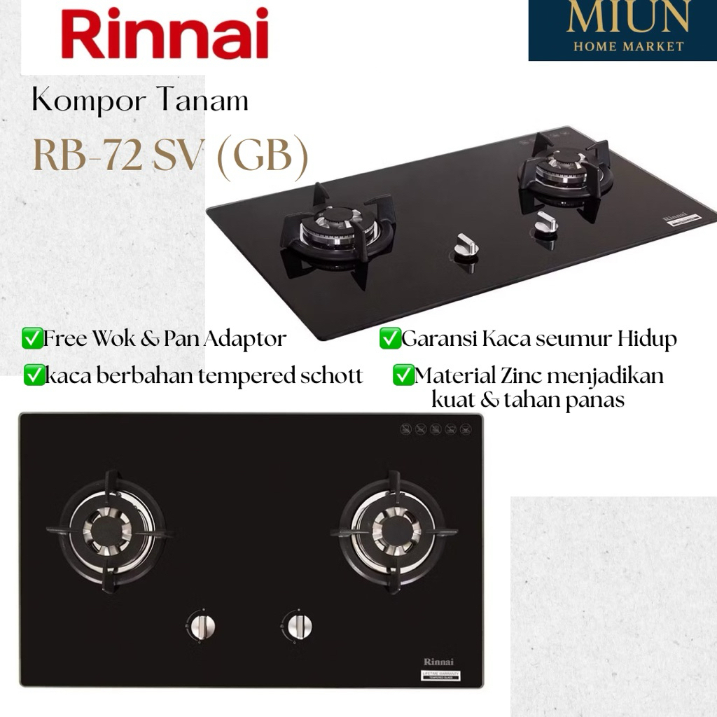 Kompor Tanam Rinnai RB 72 SV (GB)