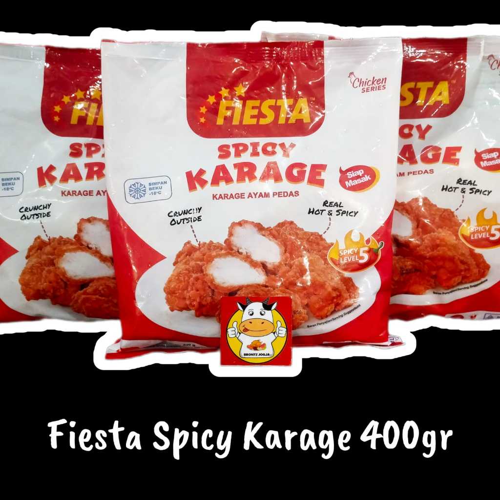 

FROZEN FOOD FIESTA SPICY KARAGE PEDAS KEMASAN 400GR & 500GRAM - DISASS JOGJA