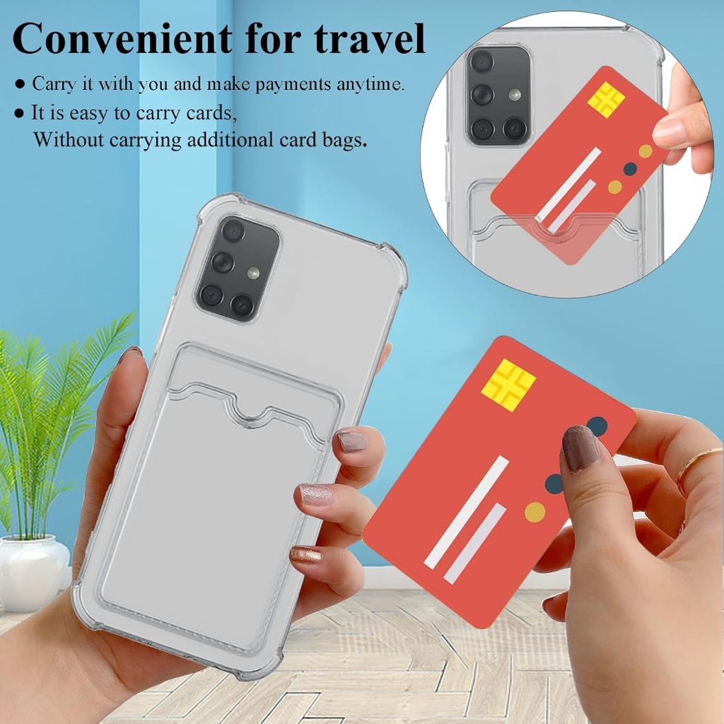 SLOT CARD Softcase Samsung A71 A70 A51 A50 A50s A31 A30 A30s A21 A21S A20 A11 A10 Soft Case Clear Be