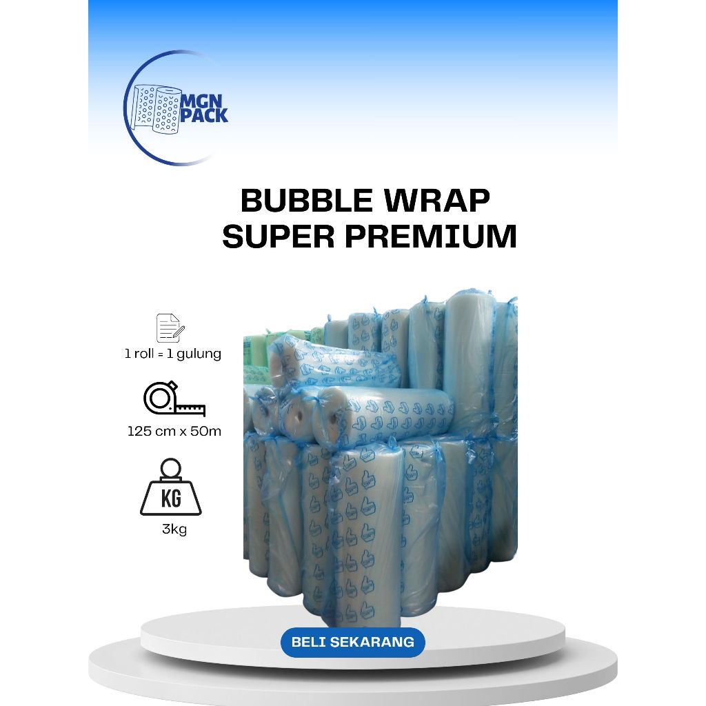 

TERMURAH Bubble Wrap SIP 125cm x 50m 3kg BERAT & PANJANG SESUAI,