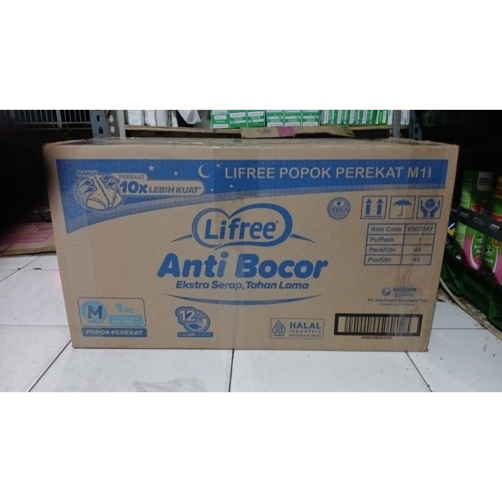 [ 1 karton ] Lifree perekat renceng M1 pempers dewasa M1