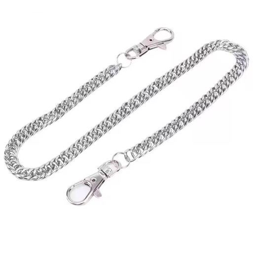 Rantai Pinggang Panjang Punk Logam Gantungan Kunci Celana Rock Rantai Hipster Jeans Kunci  HipHop