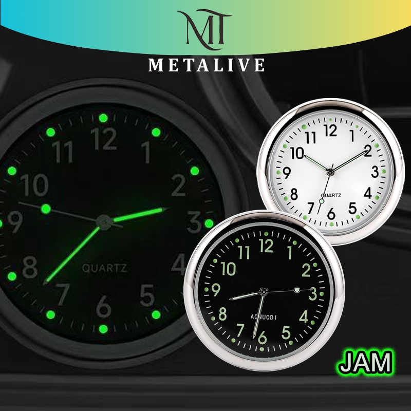 METALIVE Jam Mobil Motor Tempel Dashboard Jam Digital Elektronik Luminous Airvent Clip Clock Jam ken