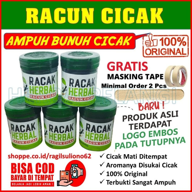 Racun Cicak Ampuh - Racak Herbal - Racun Cicak Herbal Original Aman - Obat Pembasmi Cicak