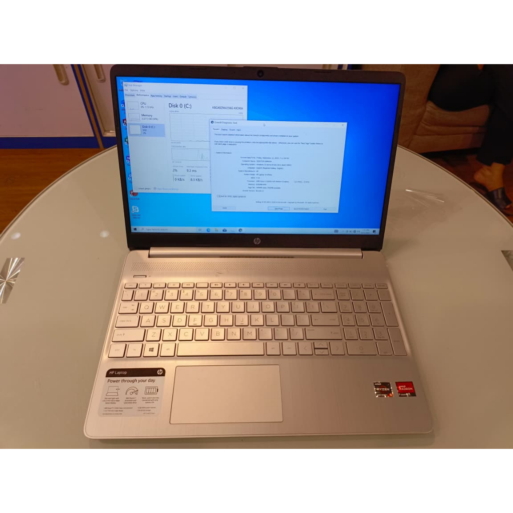 Laptop Second HP Laptop 15 | AMD Ryzen 5 5500U RAM 8GB SSD 256 GB Layar 14 Inch | Mulus & Bergaransi