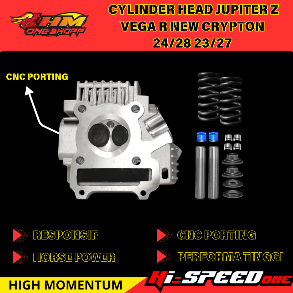 blok head hmone Vega R Jupiter Z New Crypton cnc porting 23/27 24/28 cylinder head original