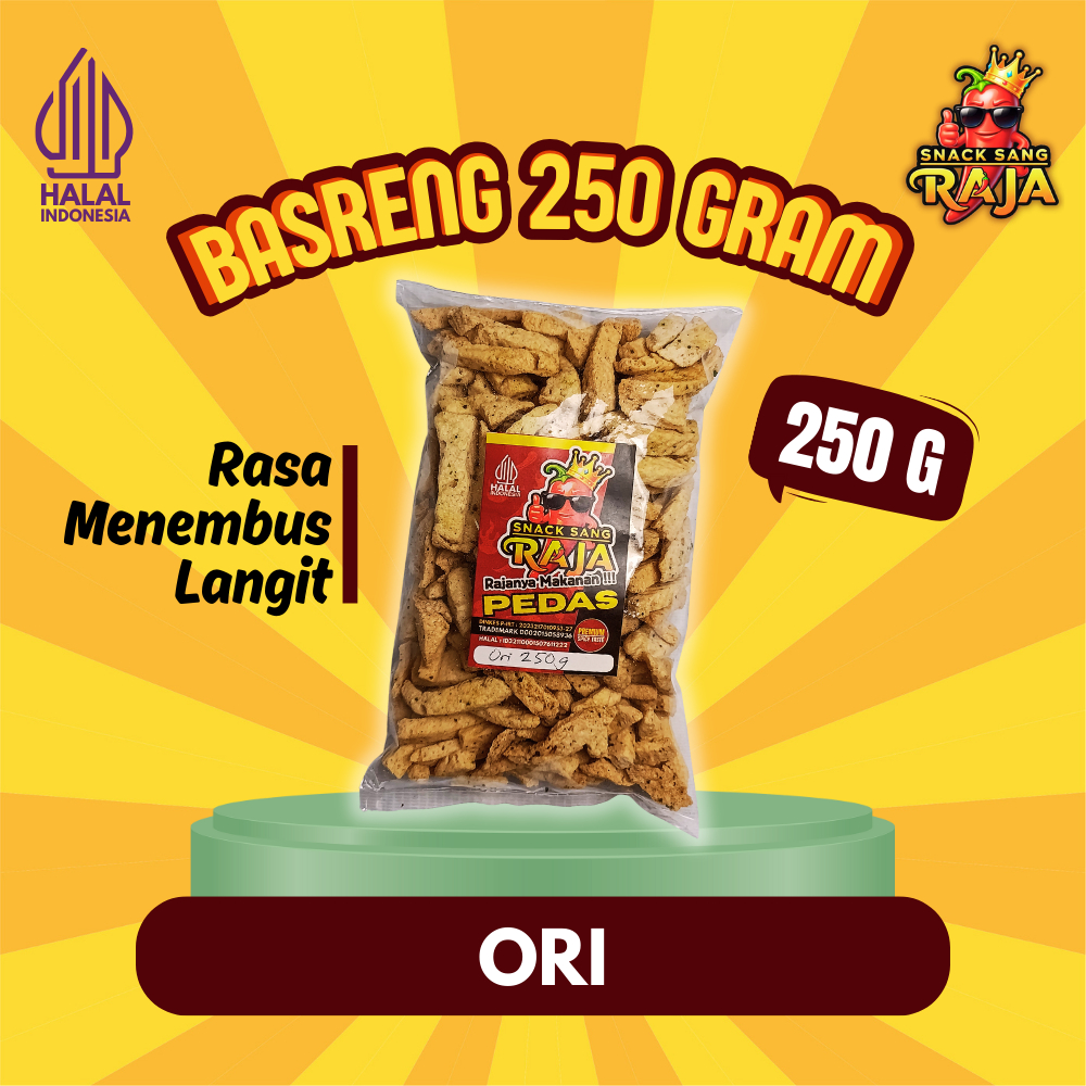 

Snack Sang RAJA - Basreng Original Daun Jeruk 250gr Baso Goreng Stik