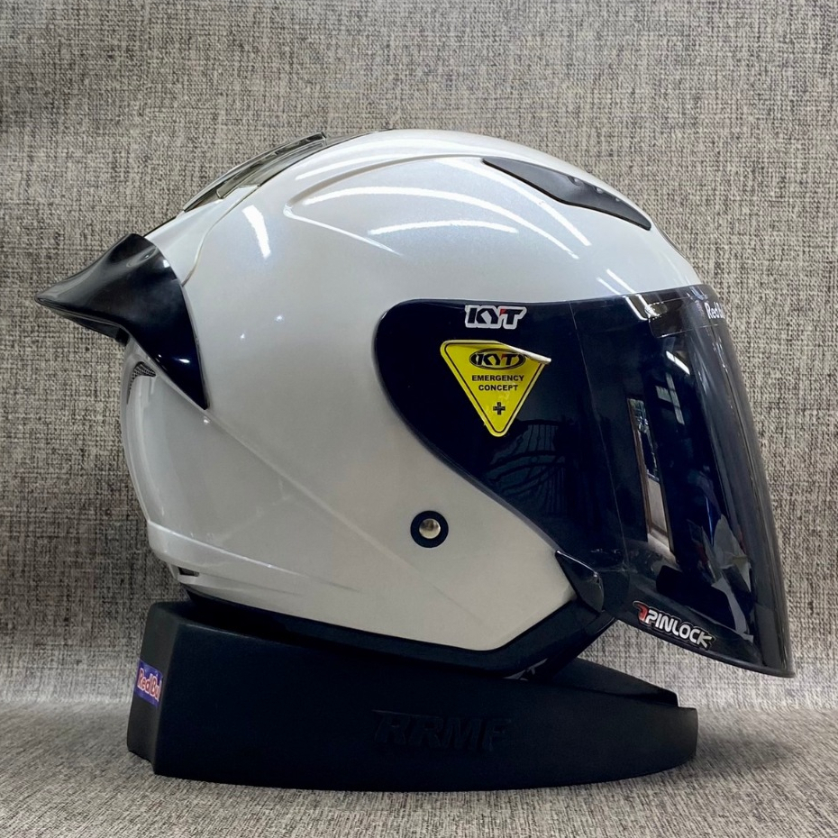 KYT HELM GALAXY FLAT R SOLID WHITE / HELM DOUBLE VISORE KYT GALAXY PAKET GANTENG