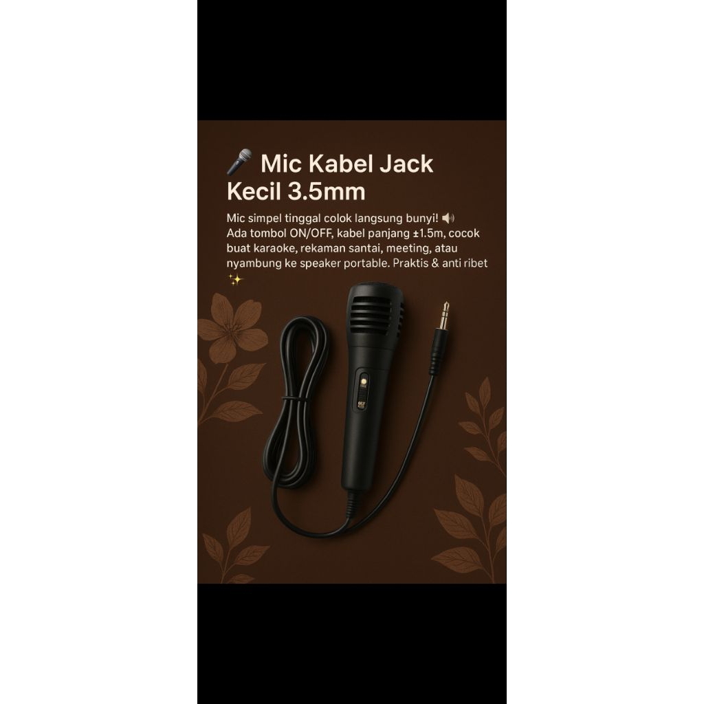 Mic Kabel Jack Kecil 3.5mm
