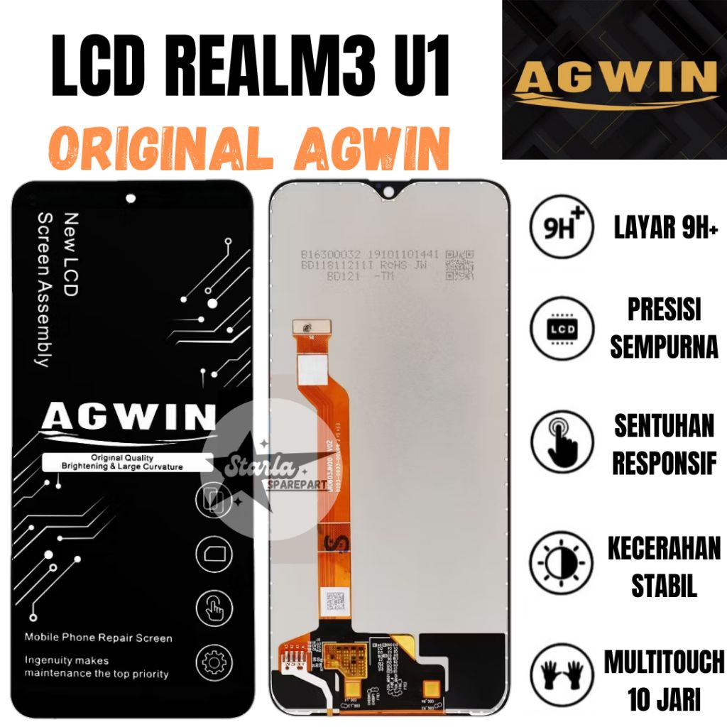 LCD TOUCHSCREEN REALME U1 ORIGINAL AGWIN GRATIS LEM DAN OBENG