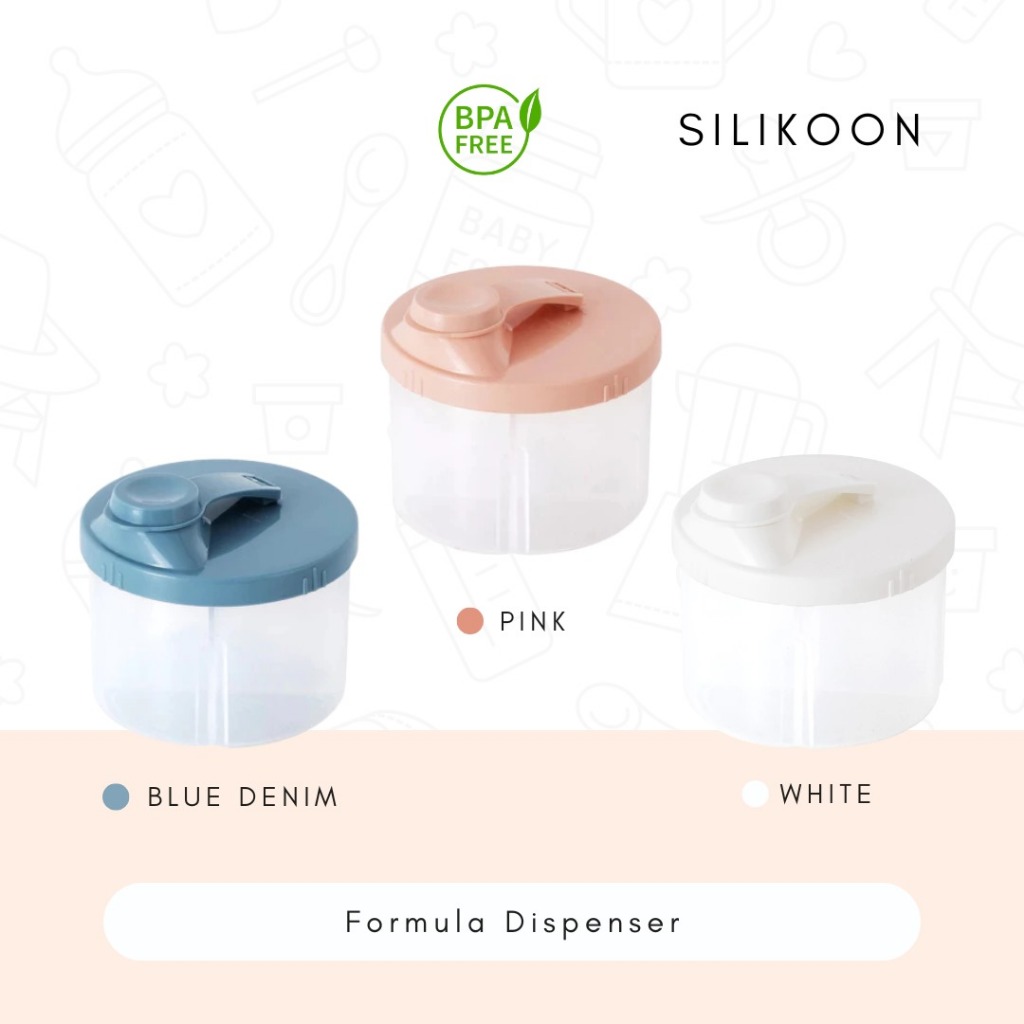 SILIKOON Premium Formula Dispenser - Wadah Tempat Kotak Penyimpanan Susu Formula Bubuk SuFor Traveli