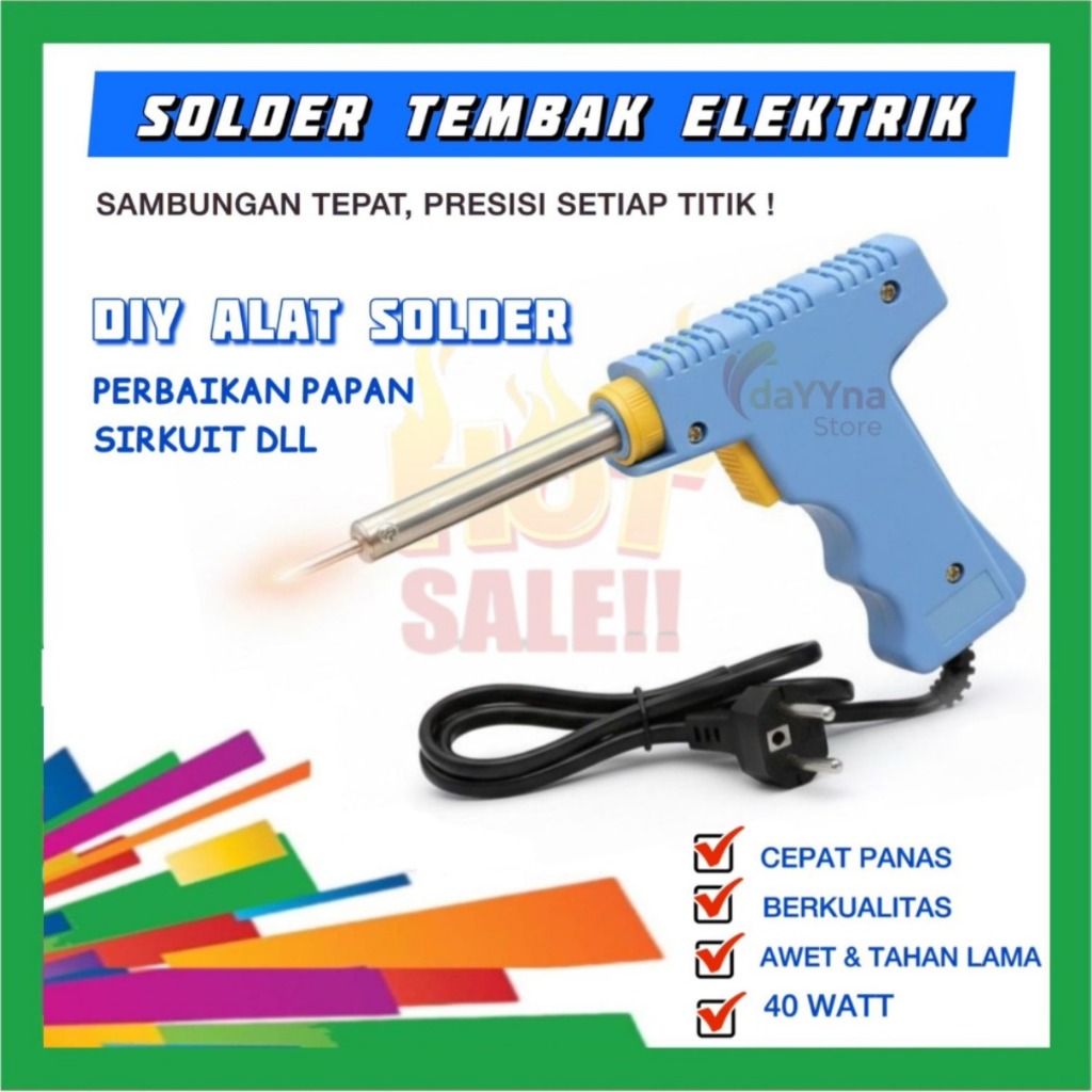 Solder tembak Listrik 20-200 Watt /  / Solder Tembak / Soldering Gun / Solder Pistol / SOLDER LURUS 