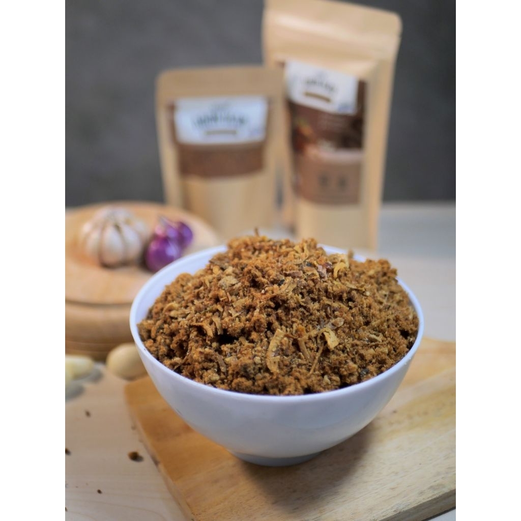 

Abon Ikan Original dan pedas asli non msg, makanan halal sehat bergizi isi 100gr