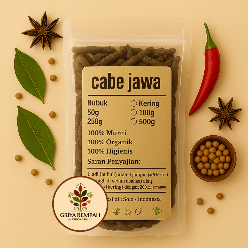 

CABE JAWA KERING 50 GRAM – Cabai Cabya Ramuan Rempah Herbal Jamu Tradisional Berkualitas Simplisia Piper retrofractum