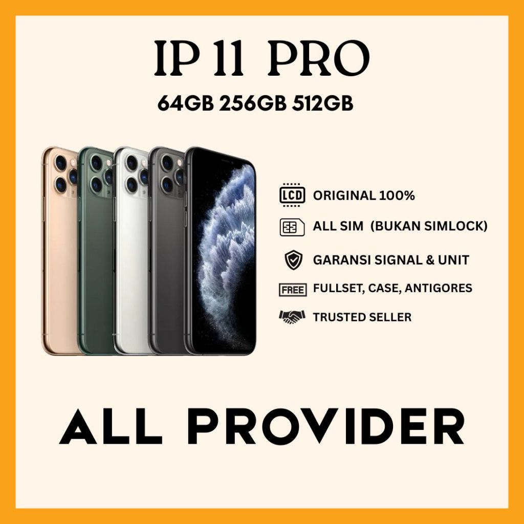 [ALL SIM] iPhone 11 PRO64 128 256GB EX SECOND INTERN