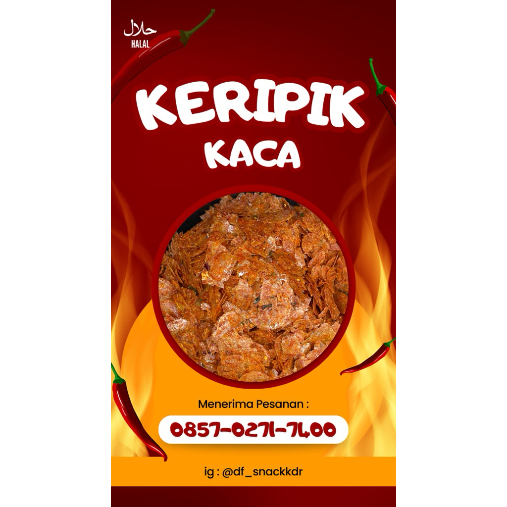 

DF SNACK (keripik kaca) pedas kriuk
