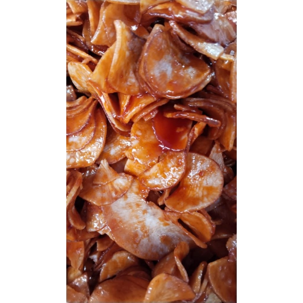 

Keripik Ubi Pedas Manis Durian 250 gr