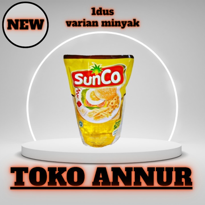 

1dus minyak goreng sunco kemasan refill 2lt kualitas premium,varian minyak premium