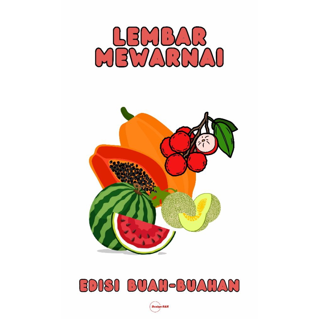 

Mewarnai 50 Lembar gambar bertema buah-buahan cocok untuk anak PAUD & TK