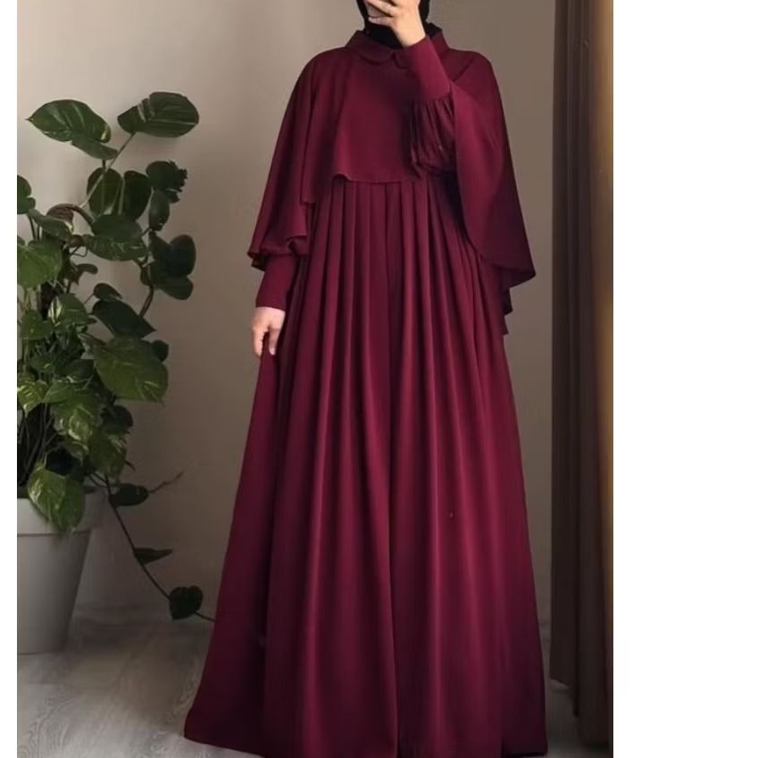 gamis polos  Sifon Ceruty by MaHaBBah Collection