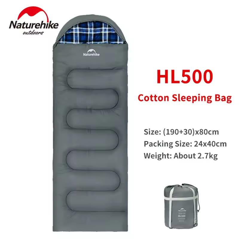 SLEEPING BAG NATUREHIKE CNK2450WS042 KANTONG TIDUR HL500 COTTON SLEEPING BAG WINTER OUTDOOR HIKING W