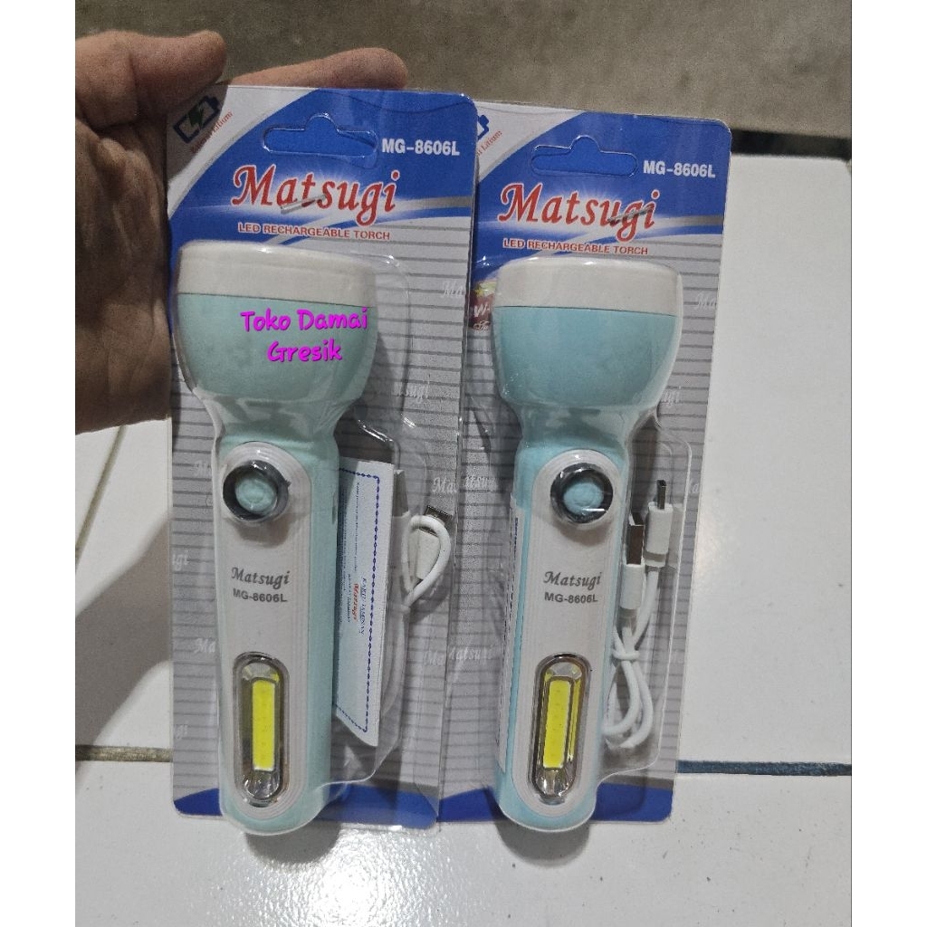 Baru Matsugi Senter Charge Tangan MG 8606L