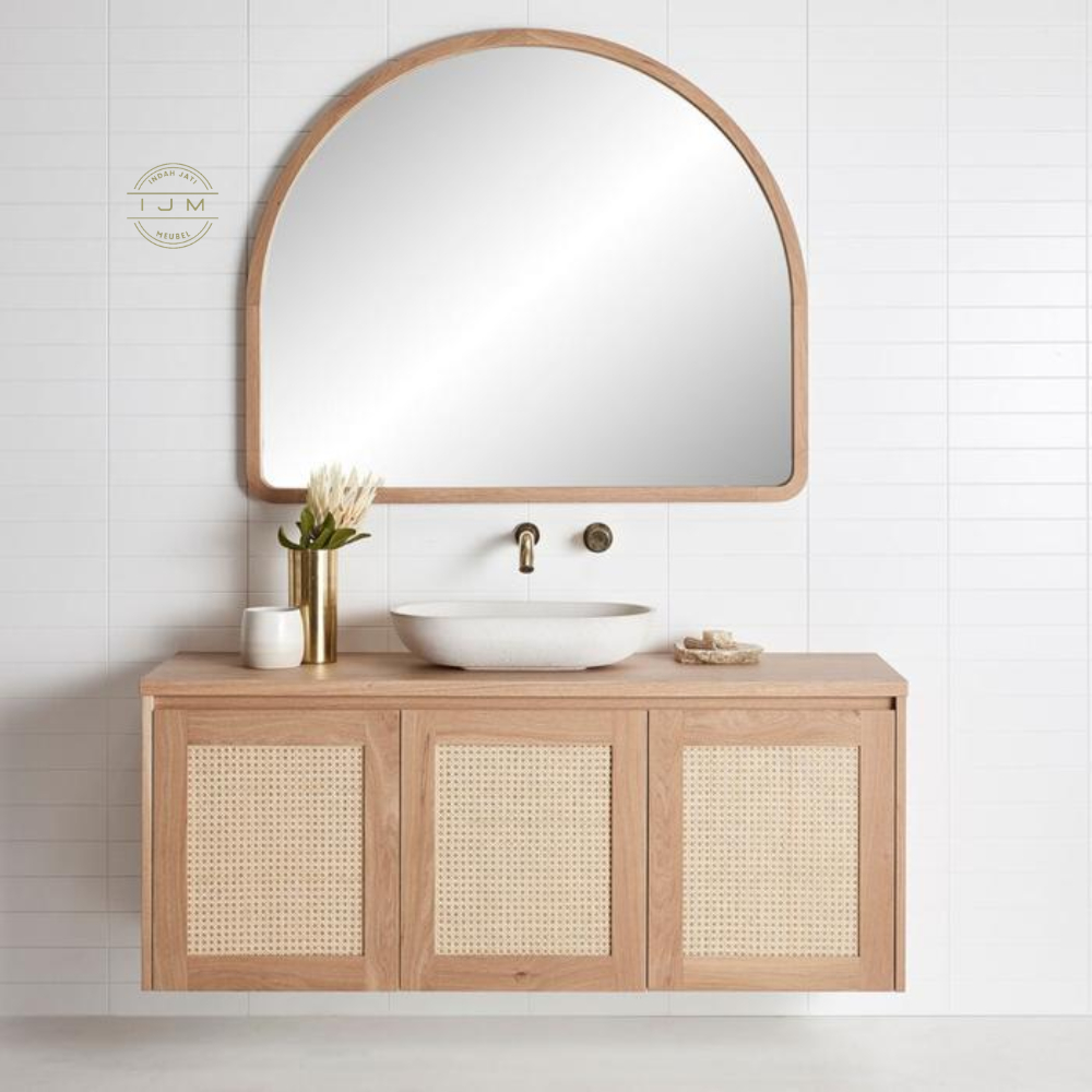 Bufet Gantung Kayu Jati Rotan Minimalis Ruang Tamu Kabinet Wastafel Kayu Jati Minimalis Gantung 3 Pi