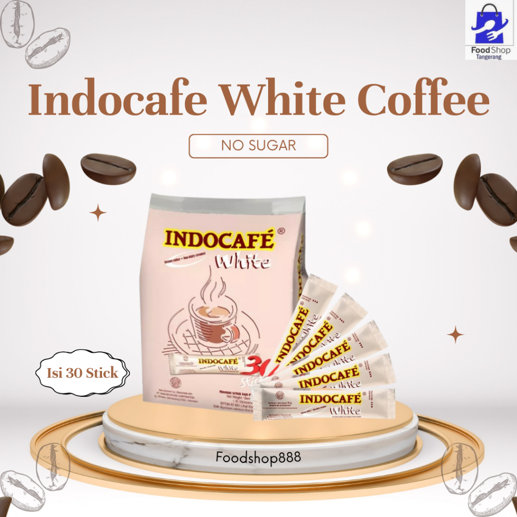 Indocafe White Coffee 30 Stick No Sugar