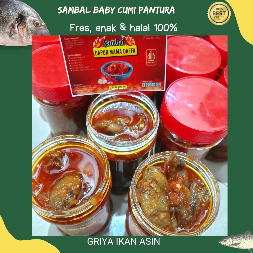 

Sambal baby cumi/Sambal baby cumi pantura/Sambel baby cumi enak termurah 150g