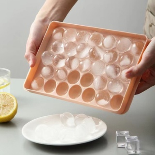 Cetakan Es Batu Bulat 33 Cube Ice + penutup cetakan / Cube Tray Cetakan Jelly / Ice Cube Tray