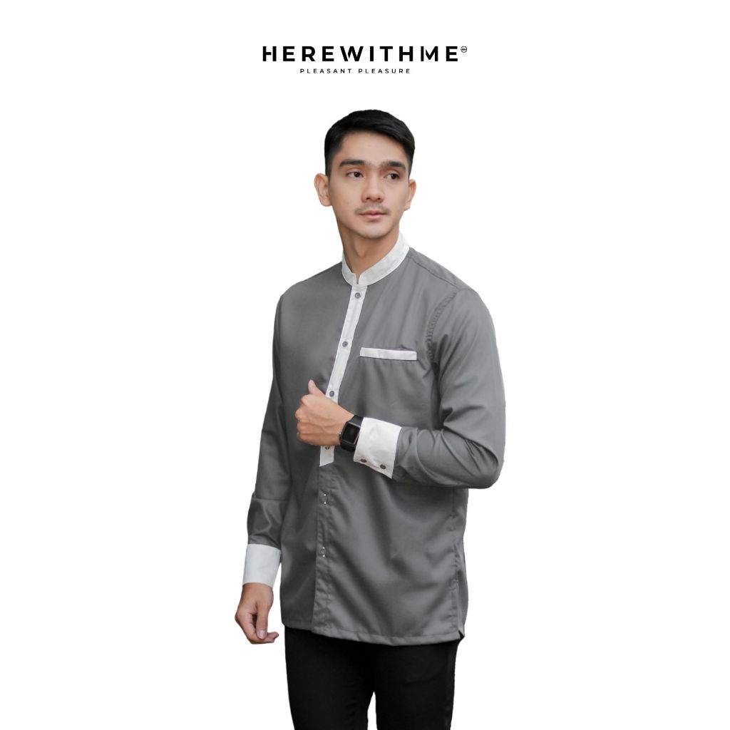 Herewithme Taqwa "Jamil" Grey Taqwa Panjang Hitam Pria
