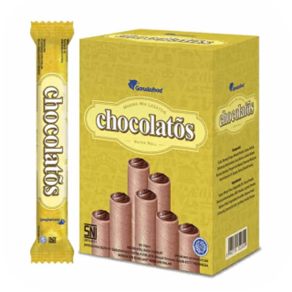 

CHOCOLATOS WAFER ROLL 24X8g (eceran 500)