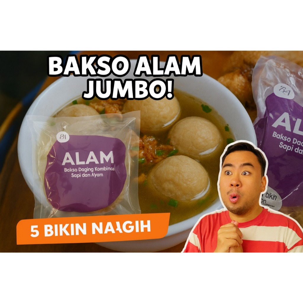 

Baso Sapi Alam BA ASLI BANDUNG Super Enak Isi 5 Butir Halal