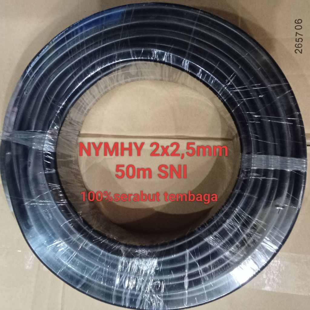 kabel NYYHY 2×2,5mm 2x2.5mm 50m SNI kabel serabut tembaga murni